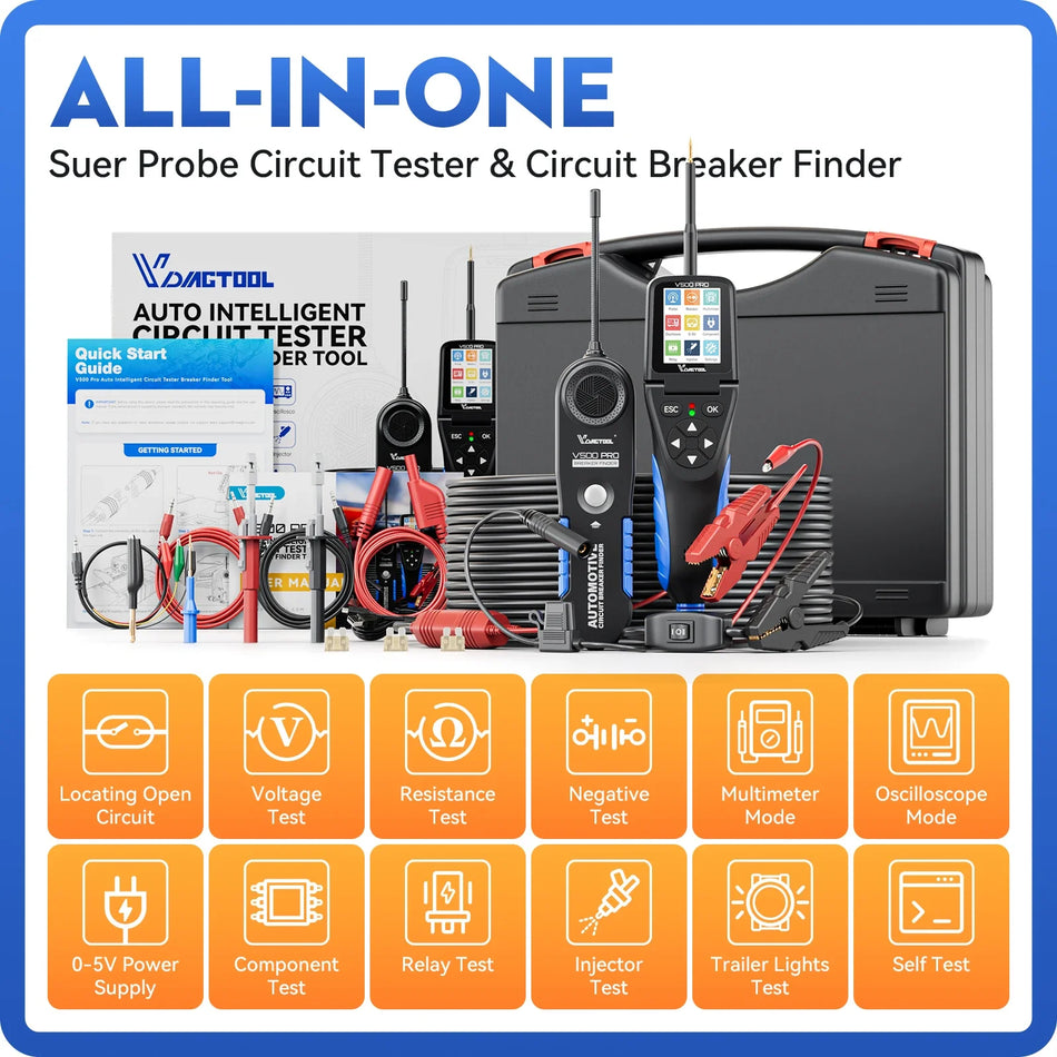 Automotive Circuit Tester Breaker Finder For 12V And 24V Vehicles