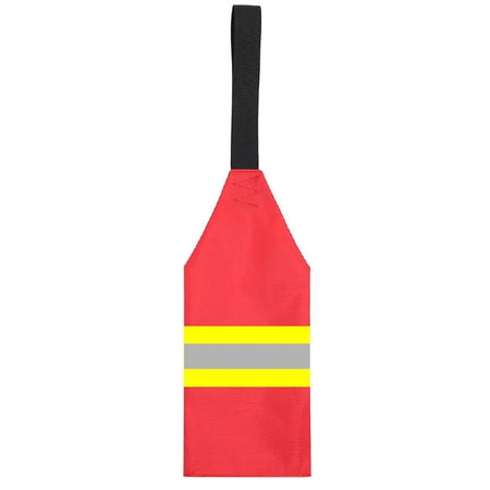 Travel Flag Red Warning Flag with Webbing for Kayak Towing Canoe Travel Trailer Truck Safety Accessories Kit Horizontal