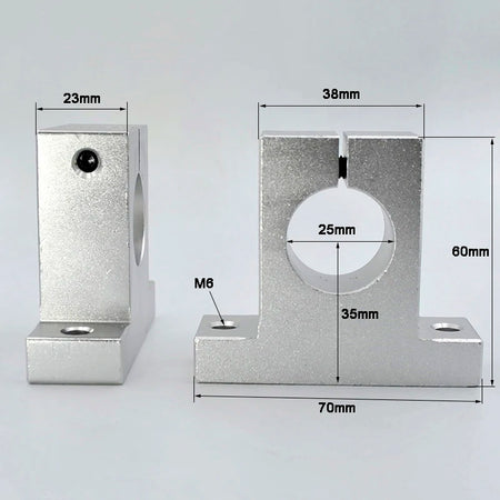 2Pcs Linear Bearing Rail Support SK8 SK25 Bracket &ndash; Easy 25mm / CHINA / 2Pcs