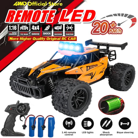 Remote Control Car RC Drift 1:16 Off Road Alloy &ndash; LED Light