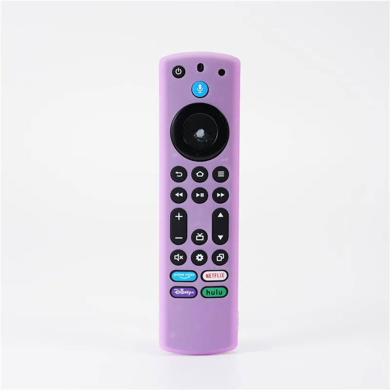 Silicone Remote Case For Fire TV 4K Max 2nd Gen &ndash; Shockproof Luminous Purple
