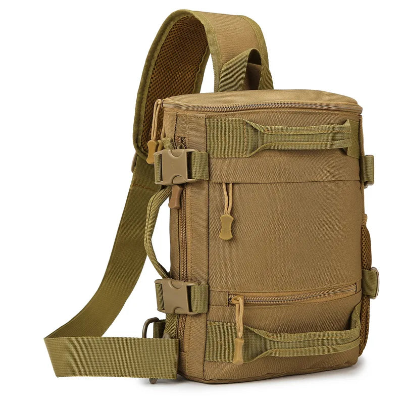 Tactical Climbing Chest Bag &ndash; Large Capacity Outdoor Use Khaki