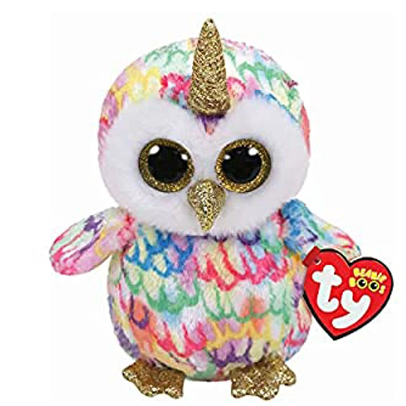 Ty Beanie Boos Owl Plush Toy - 15cm Stuffed Animal Enchanted The Owl / 15cm