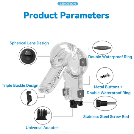 Insta360 X5 Dive Case &ndash; Waterproof Protection Up to 197ft