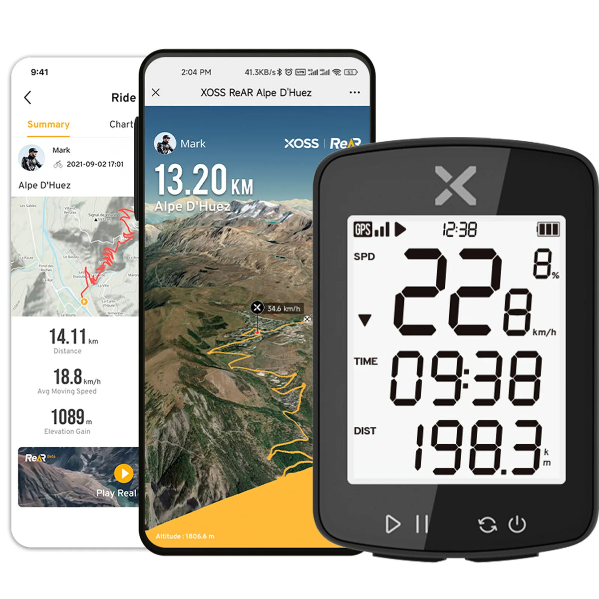 XOSS G2 GPS Bike Computer &ndash; IPX7 Waterproof Design