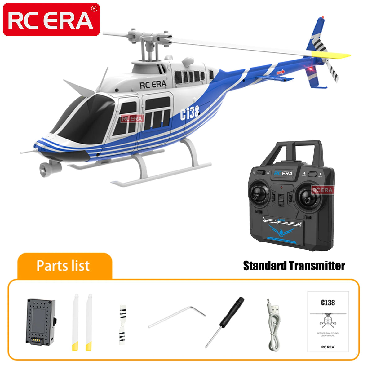 RC ERA C138 Bell 206 &ndash; 6-Axis Gyro Stabilization