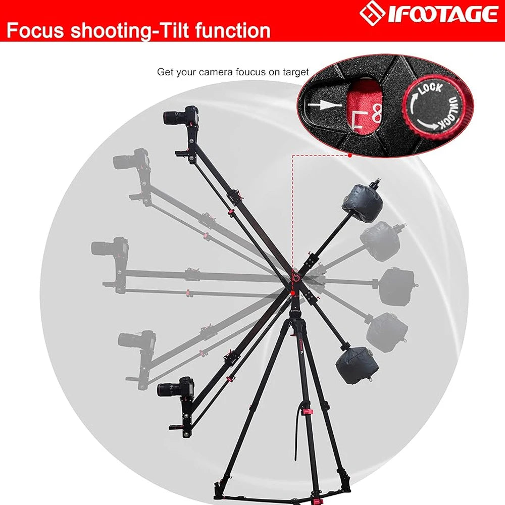 IFOOTAGE M1 III &ndash; 85in Carbon Fiber Jib Crane Foldable