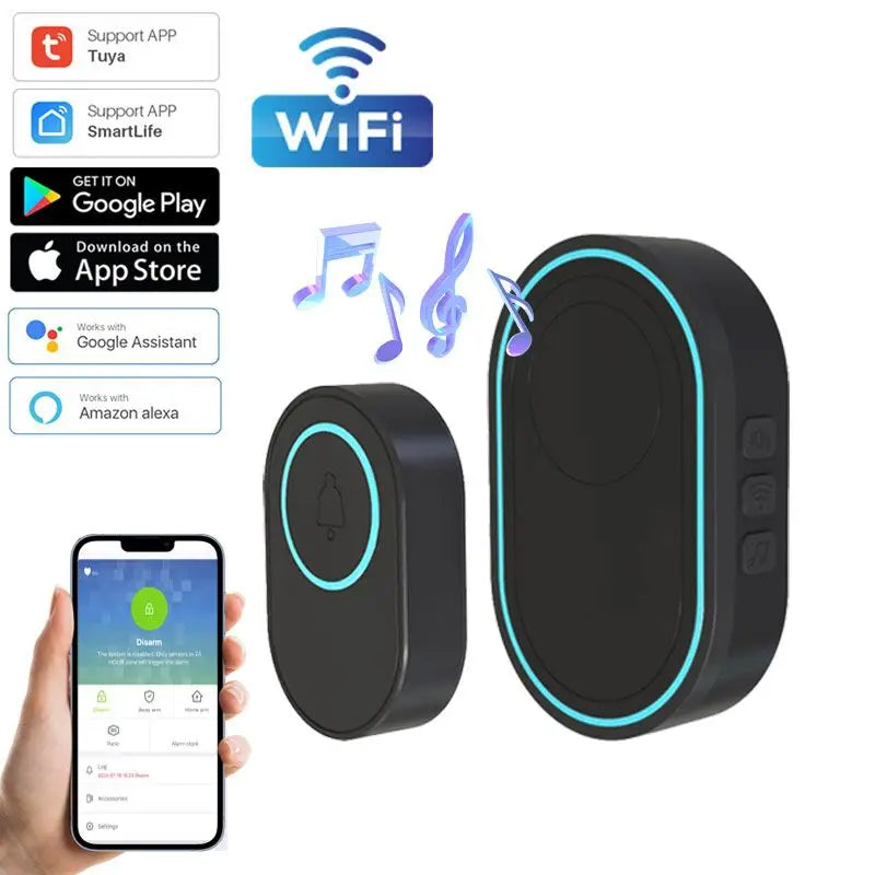 Wireless Doorbell Tuya App &ndash; Waterproof Design And LED