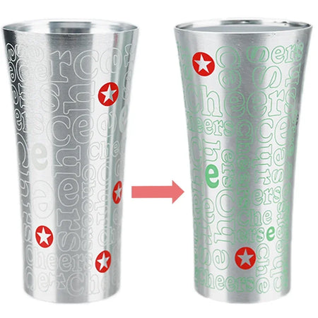 Color Changing Aluminum Beer Cup - Hammered Travel Mug