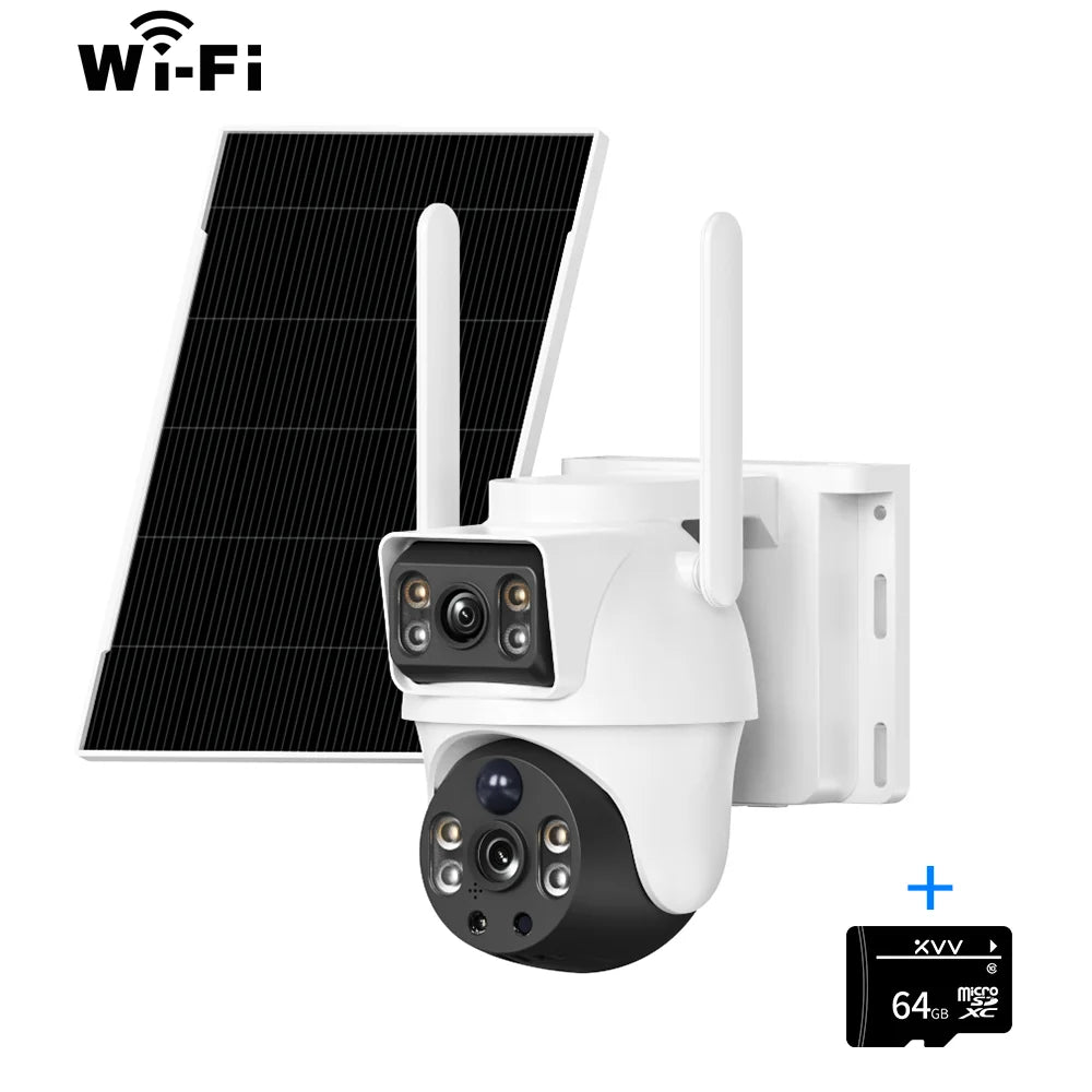 V380 8MP Dual Lens Outdoor Camera WiFi Camera Add 64G