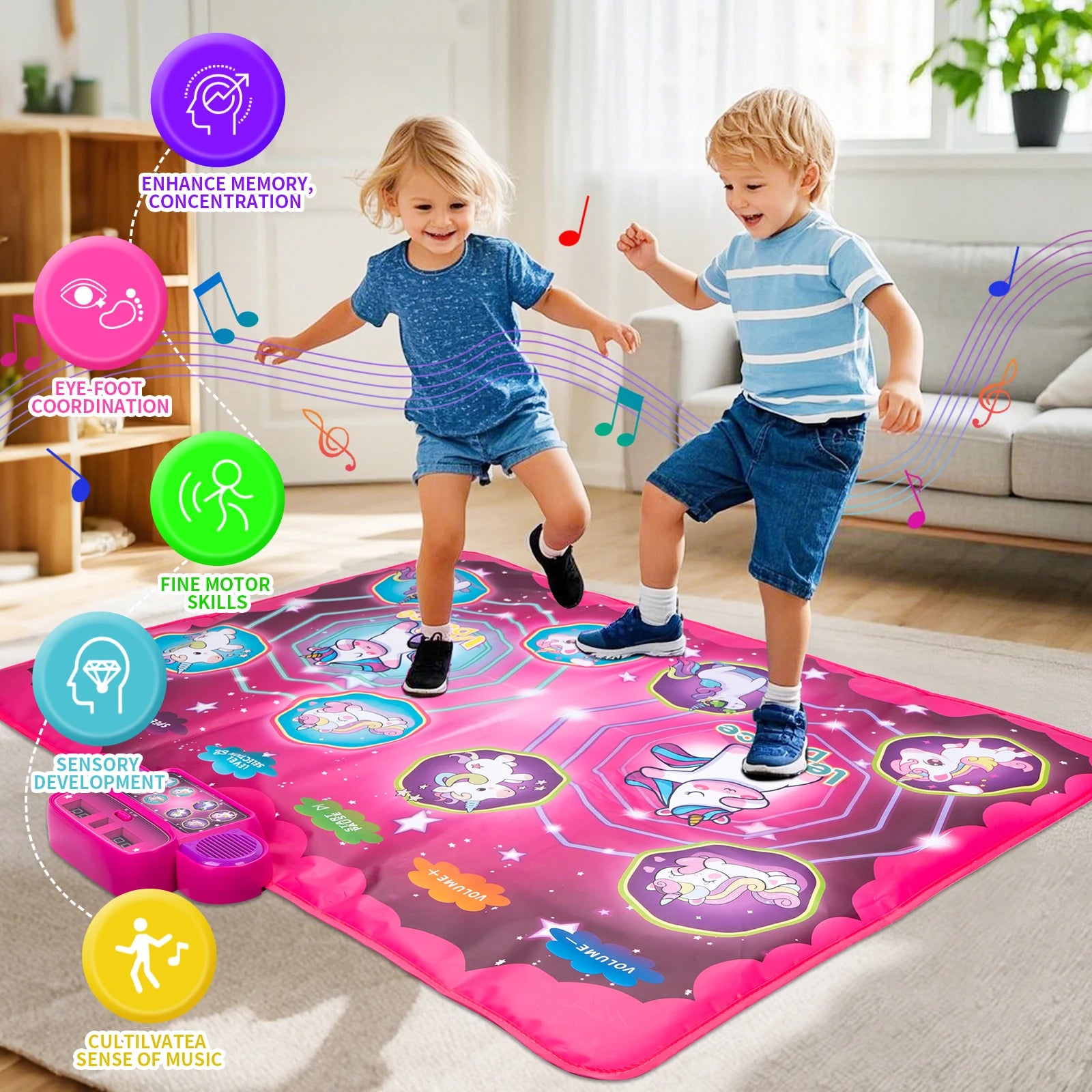 COOLPLAY Kids Electronic Dance Mat &ndash; Interactive Double Player Music Fun