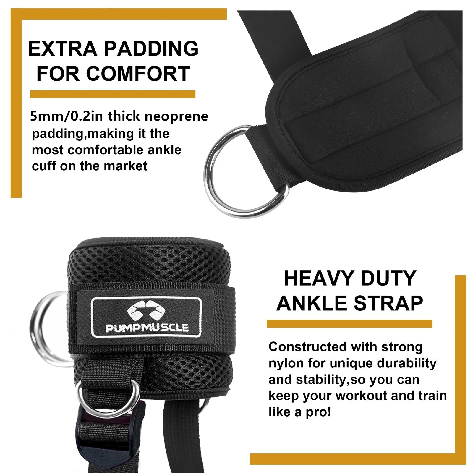 Adjustable Ankle Straps for Cable Machines - Enhance Your Workout