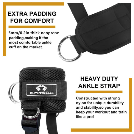 Adjustable Ankle Straps for Cable Machines - Enhance Your Workout
