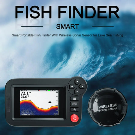 FindFish 200M Portable Sonar Fish Finder with LCD Screen &amp; High Precision