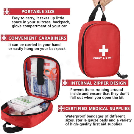 Portable Family First Aid Kit &ndash; Layered Storage for Travel