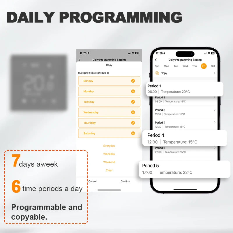 V9BW Smart Thermostat - Alexa And Google Home Compatible
