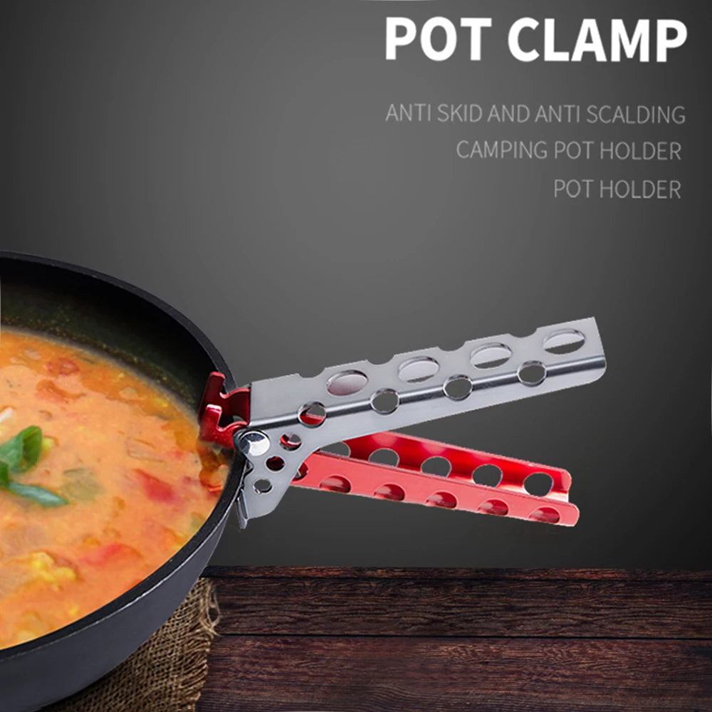 Aluminum Pot Clamp Handler &ndash; Heat Safe Gripping For Camping