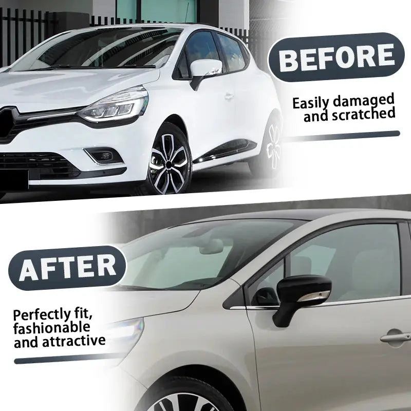 Gloss Black Wing Mirror Cover for Renault Clio Mk4 IV 2012-2019 RHD by InterCyprus Trading Ltd