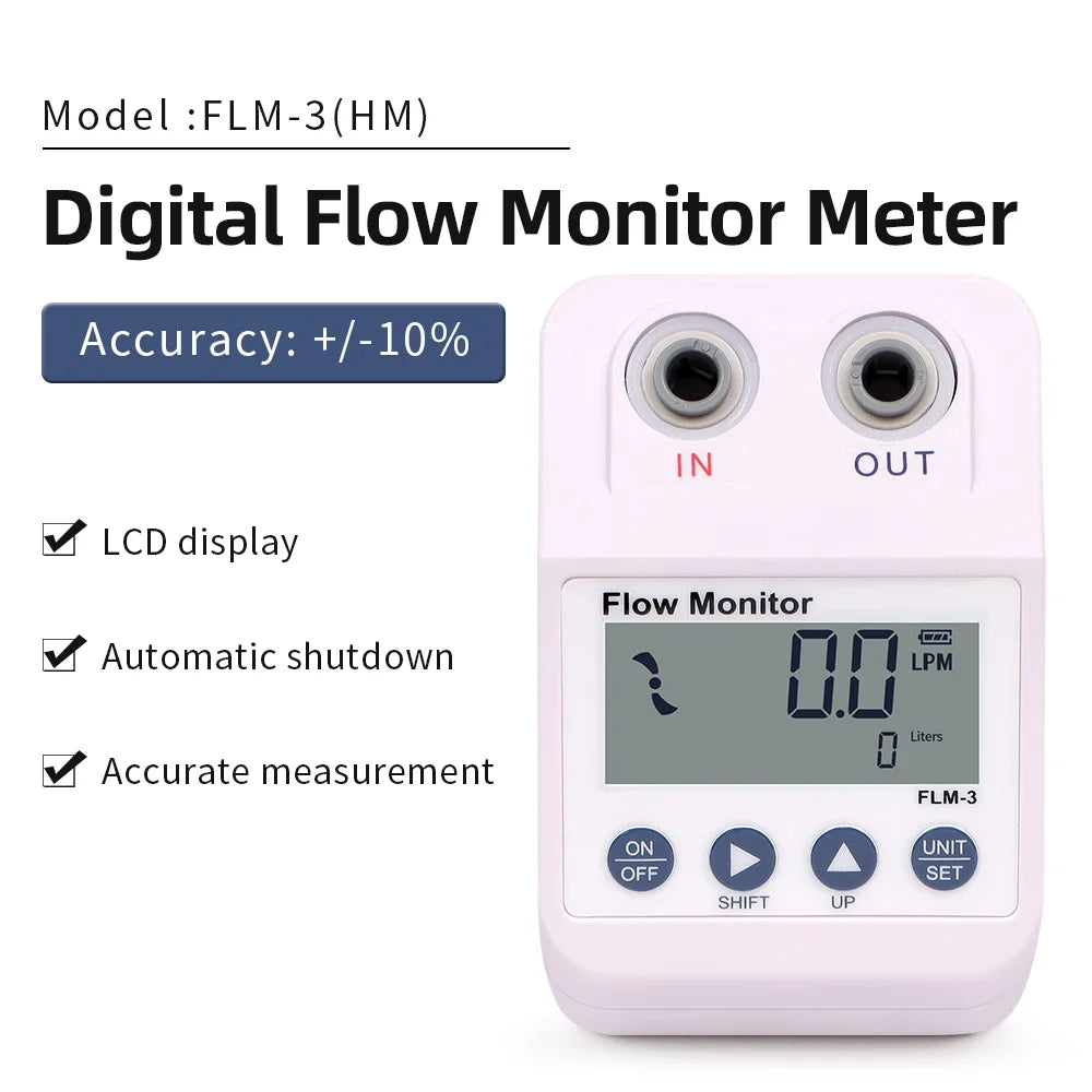 FLM-3 1/4 Inch Flow Meter &ndash; Digital Display and Power Save Default Title
