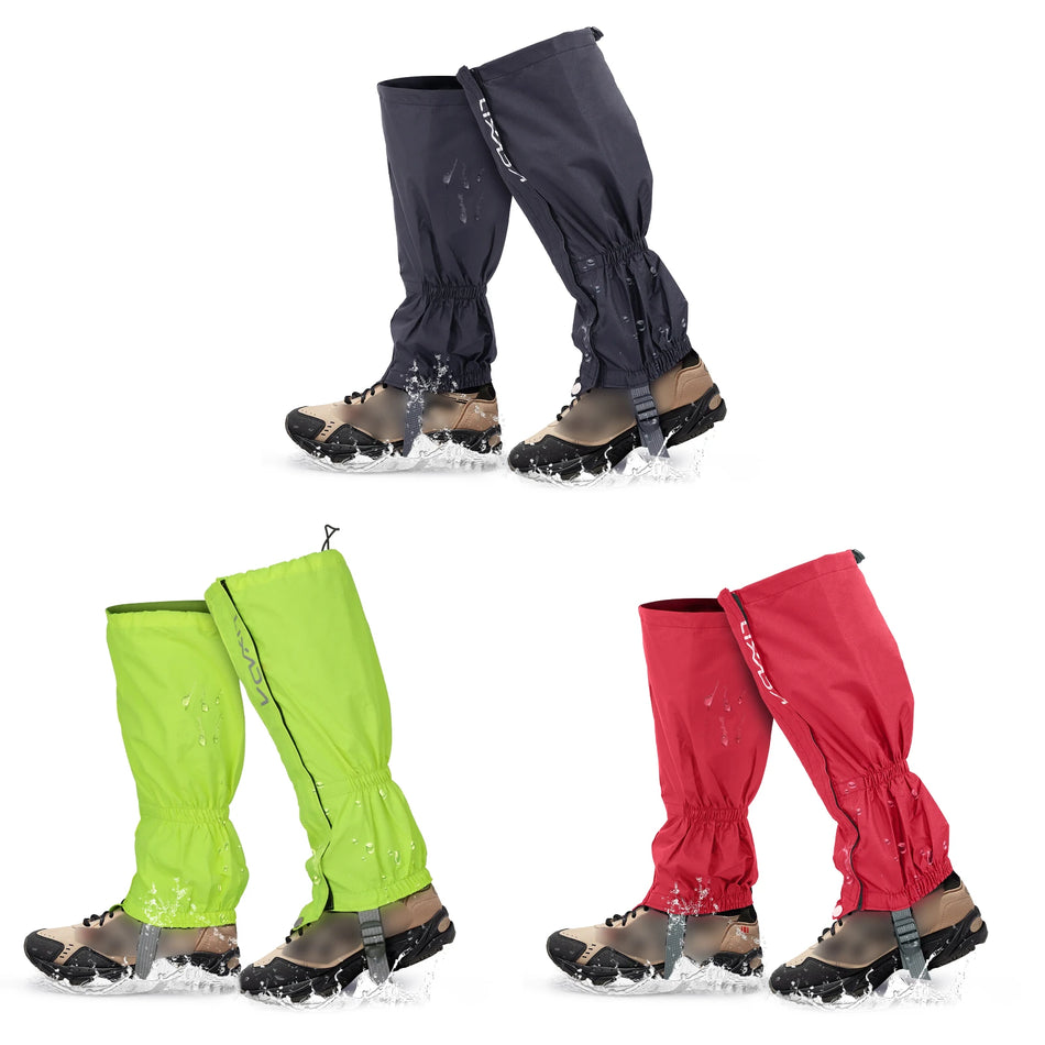 Water Resistant Leg Gaiters &ndash; Zippered Closure For Easy Fit
