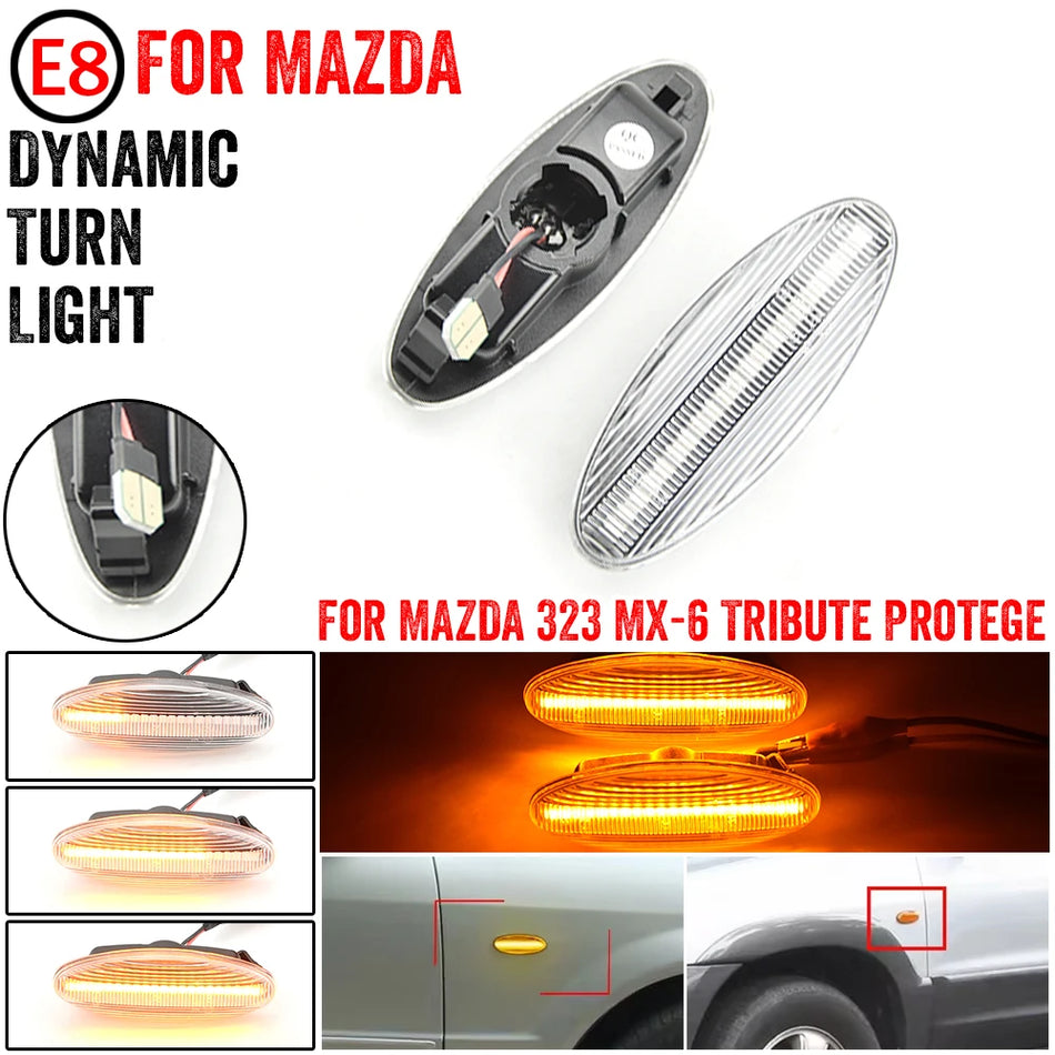 Luces de señal de giro de marcador lateral para Mazda 323 626 MPV Protege MX-6 Tribute