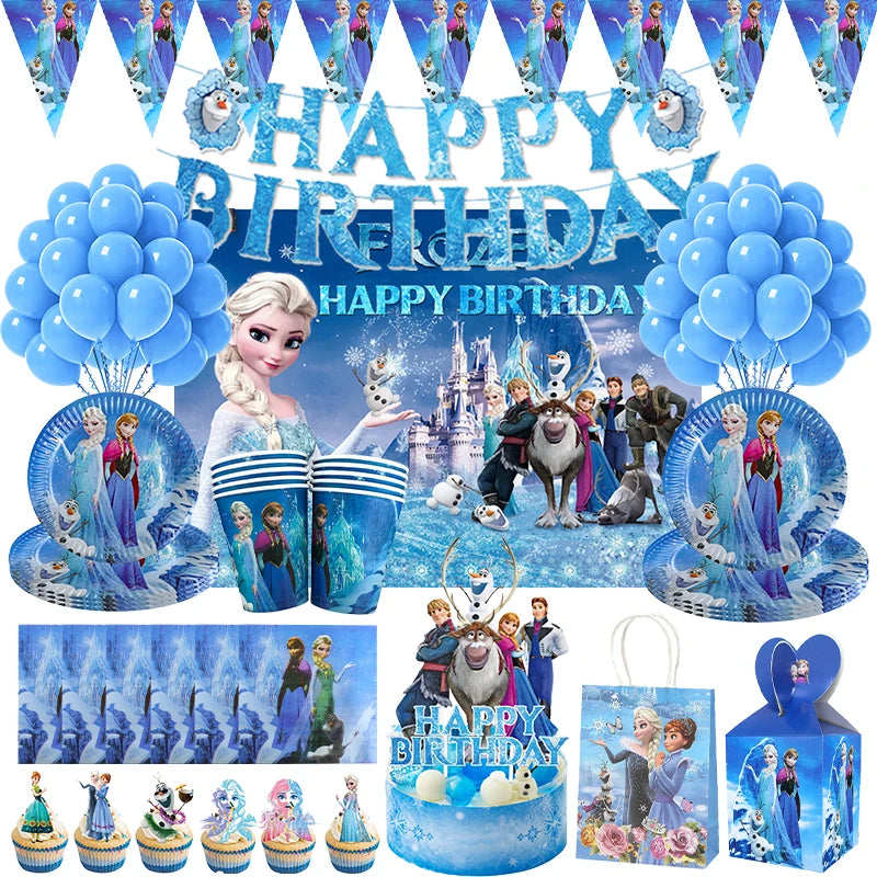 Birthday Party Supplies - Tablecloth, Tableware, Balloons &amp; Favors