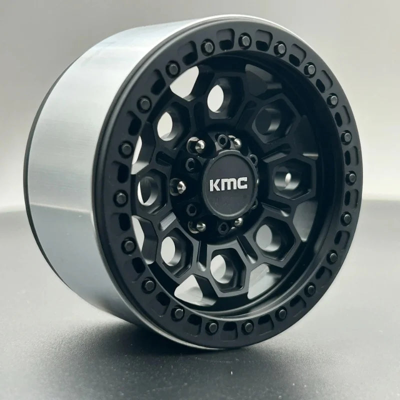 KMC 2.6 Inch Metal Wheel Hub For 1 By 8 RC Crawler &ndash; Smooth black 4pcs