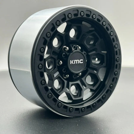 KMC 2.6 Inch Metal Wheel Hub For 1 By 8 RC Crawler &ndash; Smooth black 4pcs