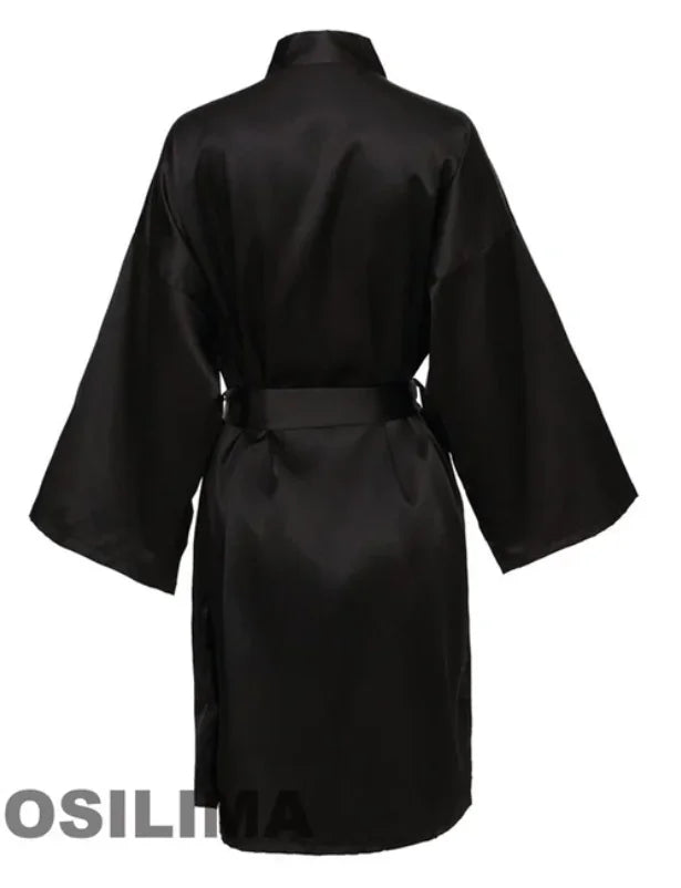 Elegant Kimono Satin Bridesmaid Bathrobe - Perfect for Wedding Parties