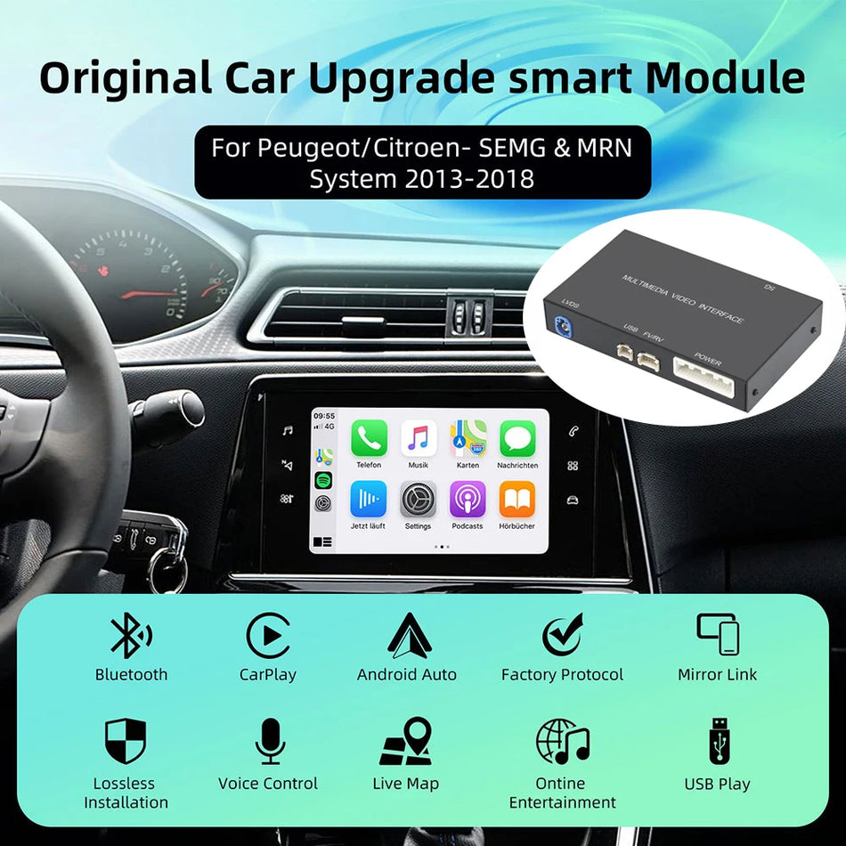 Peugeot Citroen SMEG MRN 2013-2018 CarPlay Box With Android Auto