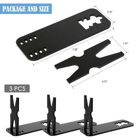 1QPJ2018BK Pistol Rack &ndash; Four Adjustable Slots to Fit Black 3 Pcs