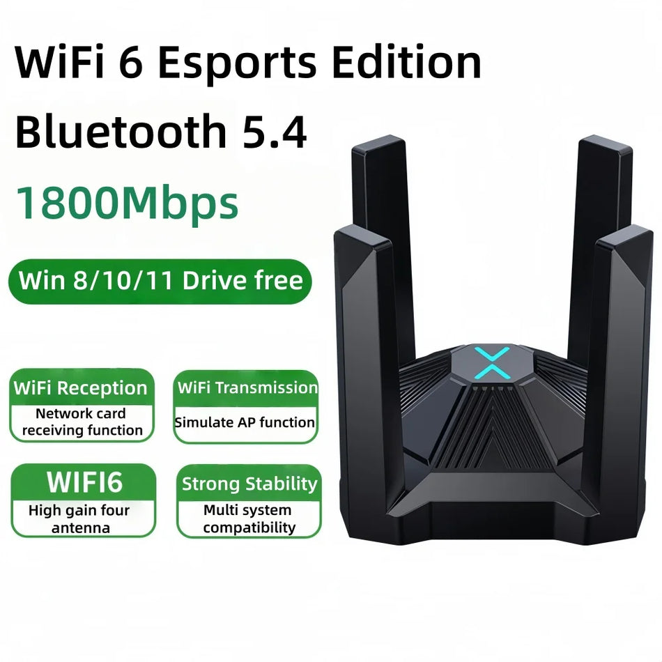 WiFi 6 USB 3.0 Adapter 1800Mbps Dual Band 2.4G 5GHz, Windows XP-11