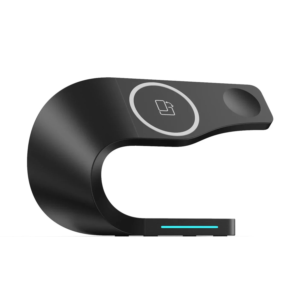 4 In 1 Metal Shell Wireless Charger &ndash; Magnetic Fast Dock No Plug Gray