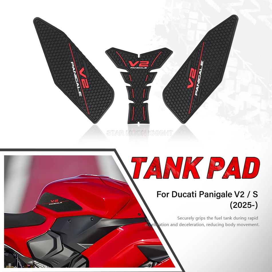 Ducati Panigale V2 and V2S gumijasti stranski zaščitni podložek za rezervoar, narejen iz gume