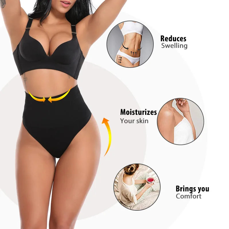 High Waist Thong Body Shaper with Tummy Control and Butt Lifter