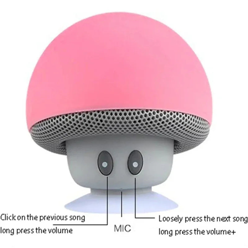 Mini Bluetooth Mushroom Speaker &ndash; Waterproof &amp; Versatile Phone Holder