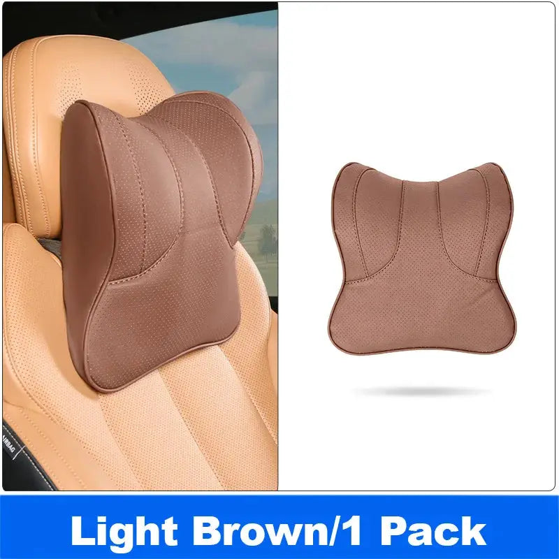 Vtear Universal Car Neck Support Pillow Memory Foam Headrest Cushion Slow Rebound PU Perforated Breathable Interior Accessories by InterCyprus Trading Ltd