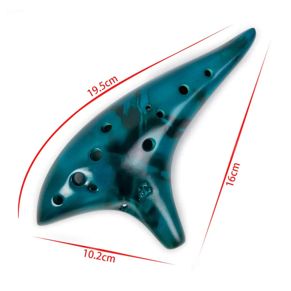 Ocarina12 Tones Alto C Ceramic Ocarina &ndash; With Song Book