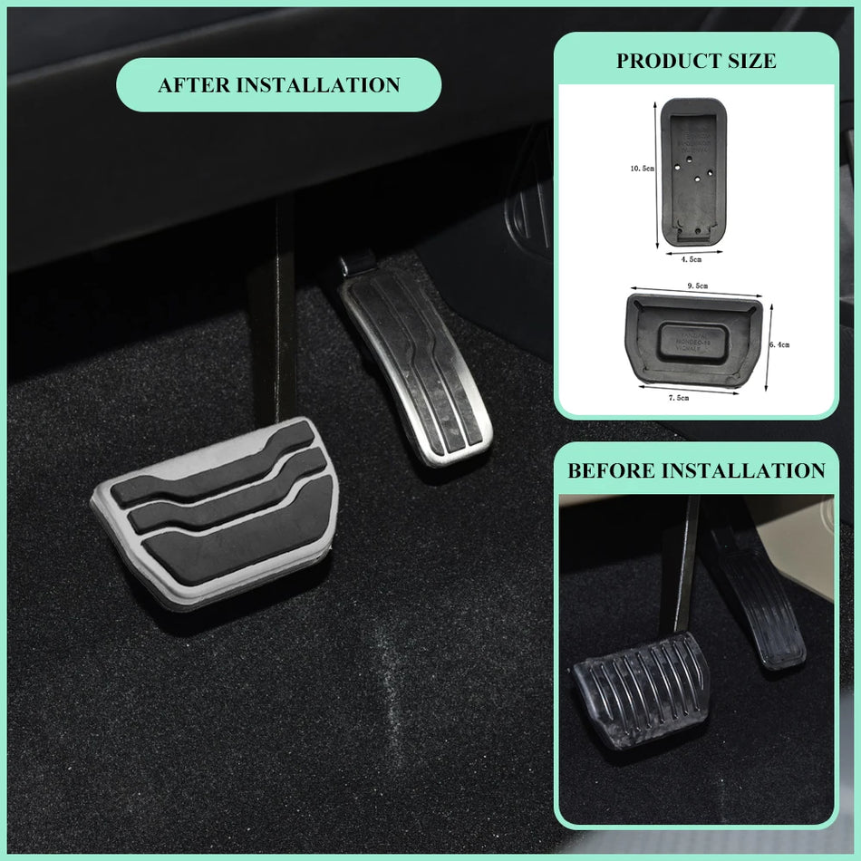 Pedal Pads for Ford Mondeo Edge Fusion 2015 to 2022 Premium Stainless Steel Anti Slip Grip