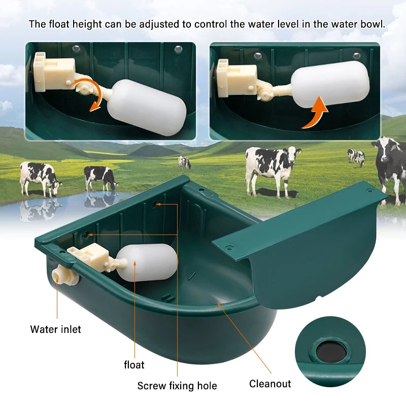 Automatic Cattle Goat Water Drinker Bowl &ndash; With Float Valve