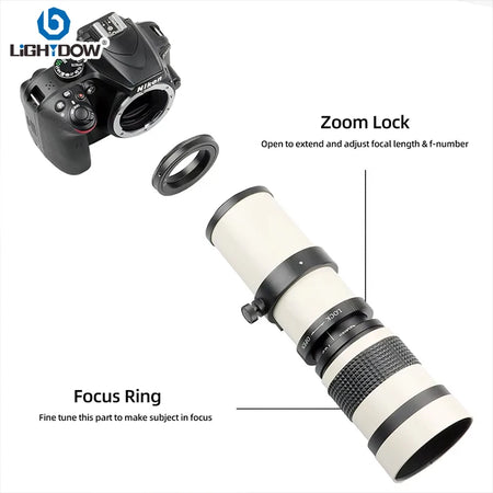 Lightdow 420-800mm f/8.3-16 &ndash; Versatile Telephoto Zoom Lens for Multiple Camera Mounts