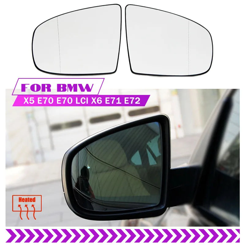 Apsildāms sānu spoguļa stikls BMW X5 X6 E70 E71 E72
