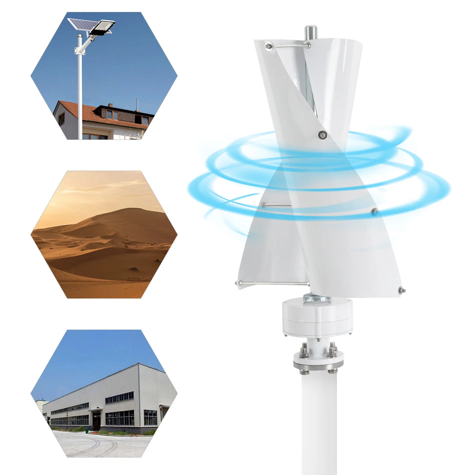 100W Windturbine - Niedriges Geräusch 12V/24V Heimstromsystem