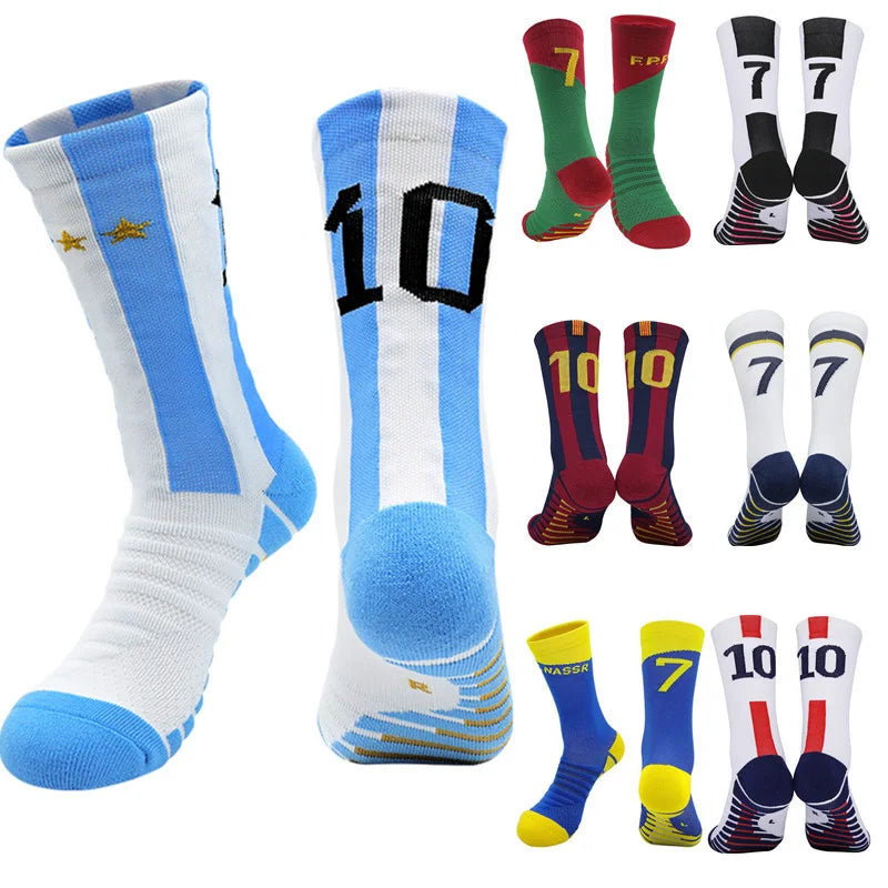 Unisex Fast-Drying Breathable Soccer Socks for Kids and Adults