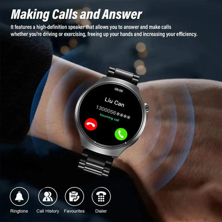LAXASFIT 2025 Smartwatch HD Screen Heart Rate Bluetooth NFC