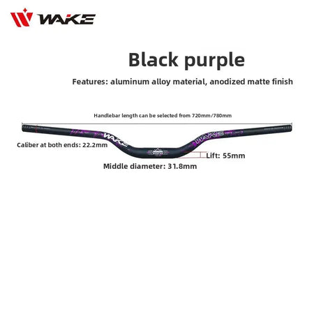 WAKE 55mm Riser Bike Handleabr MTB Bike Handle Bar 720/780mm Bicycle Riser Bar Aluminum Alloy Bicycle Handlebar for DownHill by InterCyprus Trading Ltd