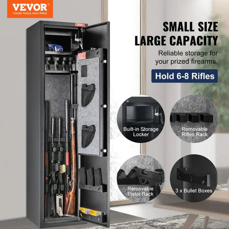 3-8 Rifle Gun Safe With Digital Keypad Lock