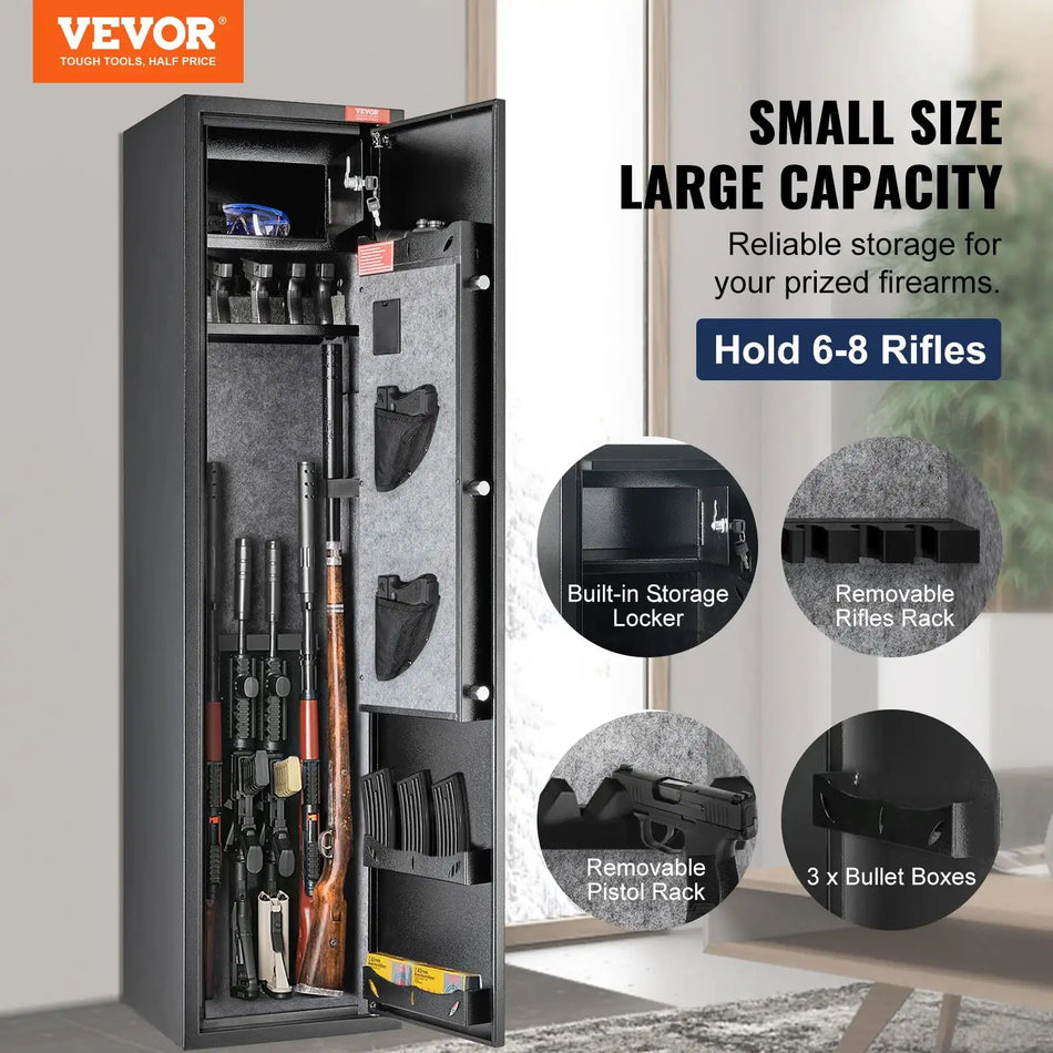 3-8 Rifle Gun Safe With Digital Keypad Lock