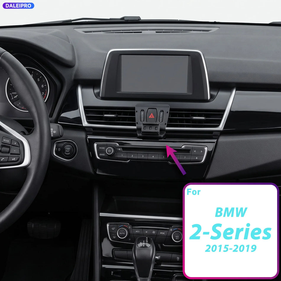 Držák telefonu do auta s bezdrátovým nabíjením 66W pro BMW 2 Series Active Tourer
