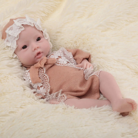 Herpinker 47cm Full Silicone Reborn Baby Doll - Lifelike Real Newborn Baby Girl Kid's Gift